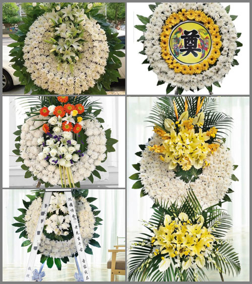 湖北黄冈市黄梅县孔垄镇方畈村花圈速递